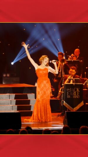 Rhonda Burchmore Instagram - Melbourne, It’s Beginning to Look a Lot Like Christmas! Join myself and The Jack Earle Big Band on Saturday 23 December at the @brunswickballroomaus for “A Red Hot Swingin’ Christmas”. 🎄🎶

In celebration of the festive season, this spectacular holiday concert features dazzling arrangements backed by an eighteen-piece big band - and yes, there will be glittering gowns galore! ✨

Tickets from $55 via rhondaburchmore.com, see you all there 💋🎅
