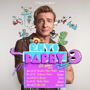 Rhys Darby Instagram - Guess who's doing a mini UK TOUR this November?!! Come and see the best of my stuff in this all killer show! See link in bio for presale tickets #25years #25yearsUK