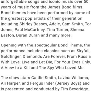Rhys Darby Instagram - I miss my boys so I'm heading to The Music is Bond tonight at the Kiri Te Kanawa Theatre, Aotea Centre. There's still tickets available I think, so come along for a tremendous evening of 007 tunes!