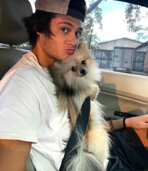 Rhys Miguel Instagram - Safety first 🚙 - Koda Bear
