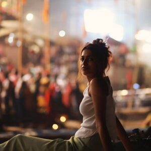 Ria Nalavade Instagram - I’ve always wanted to go to Banaras. I kept saying ‘one day, one day’. And then I got the chance to play Antari in UP65 set in the heart of UP and the heart of India - Banaras itself! 

The most amazing day was when we shot a scene at the Ganga Aarti. We reached early, set up the camera in the boats (yes, boats) and waited for the magic to start. All my senses were at 500% capacity. It was other worldly. 

Kabhi kabhi bhawan wants to give you something in the best way he/she can. Who are you to be restless and complain?