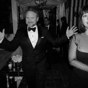 Rian Johnson Instagram - I don’t post pics of us often, but when @gregwilliamsphotography makes you look like a movie star you gotta just run with it. This was at Netflix’s Oscar party, when the night was still young.