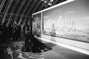 Rian Johnson Instagram - Some 35mm shots from our #glassonion premiere. In theaters now! Tix link, as they say, in bio