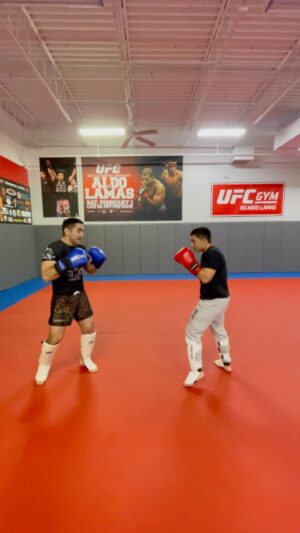 Ricardo Lamas Instagram - Technique of the week!  Try this little fake to a jumping front snap kick next time your leg kick gets checked! 

#legkick #frontsnapkick #striking #ufc #mma #bjj #lamaswrestlejitsu #ufcgym #ufcgymnaperville