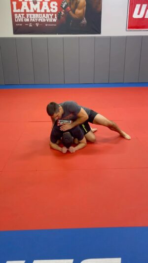 Ricardo Lamas Instagram - Technique of the week!  Got someone turtling up on you?  Try this sneaky triangle set up!

#turtleposition #triangle #lamaswrestlejitsu #bjj #mma #ufc #ufcgym #ufcgymnaperville