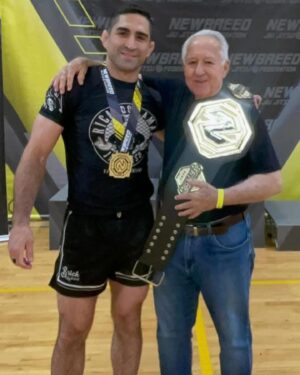 Ricardo Lamas Instagram - Happy Father’s Day! In case you missed it, Owner and Head Coach, @ricardolamasmma , when out to compete with his son, Abel, for the first time at the @newbreedbjj Summer Championship event! The father-son duo would go on to take first and second place in the event, as Ricardo took home the championship for the Master’s division, and Abel would valiantly claim second place competing in a weight class above his own!