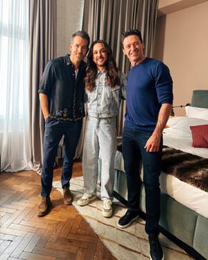 Riccardo Simonetti Instagram - Did this really just happen?! 👀 Filmed something very exciting for @disneydeutschland with BLAKE LIVELY's Husband and @thehughjackman 🥹 stay tuned for more 🎬 #PinchMe #deadpoolandwolverine

#RyanReynolds #HughJackman
