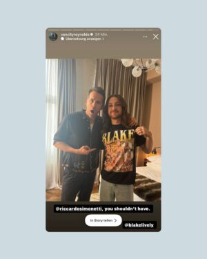 Riccardo Simonetti Instagram - Did this really just happen?! 👀 Filmed something very exciting for @disneydeutschland with BLAKE LIVELY's Husband and @thehughjackman 🥹 stay tuned for more 🎬 #PinchMe #deadpoolandwolverine

#RyanReynolds #HughJackman