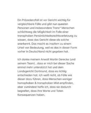 Riccardo Simonetti Instagram - Ich teile für gewöhnlich solche Gerichtsurteile nicht auf Social Media. Da es sich in diesem Fall allerdings um einen Fall mit Bedeutung handelt, möchte ich, dass möglichst viele Menschen darüber Bescheid wissen. Das Internet ist kein rechtsfreier Raum, das sollten im Jahr 2023 nun auch alle wissen. Und ich hoffe, dass Urteile wie dieses dazu beitragen, dass Menschen verstehen, dass auf ihre Worte eben auch rechtliche Konsequenzen folgen können, wenn diese Persönlichkeitsrechtsverletzungen darstellen.