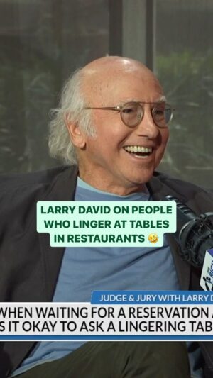 Rich Eisen Instagram - Today is the wonderful Larry David’s 77th birthday. In March we had Larry in the @richeisenshow studio where he shared his thoughts on people who linger at tables in restaurants whilst others are waiting 🤣