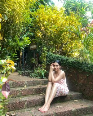 Richa Joshi Instagram - Balmy afternoons 🍃🪴🌻 
.
.
#instamood #mojigaogoa #goadiaries #goa #instalikes #ootd #pinterestinspired #inspiration #richajoshi #throwback #balmy #urbanic #explore #fyp