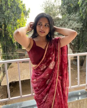 Richa Joshi Instagram - Noor 🌹 

.
#instalikes #explore #instadaily #richajoshi #newpost #saree #beauty #fyp #indianwear