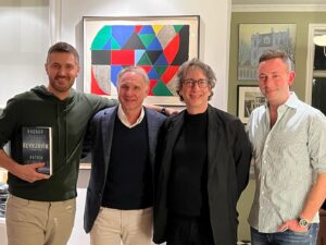 Richard Armitage Instagram - Neil Gaiman. Dan Brown and Ragnar Jonasson on our first evening at dinner. Can’t wait to read Ragnar’s new book ‘Reykjavík’ (thanks for the signed copy!!)