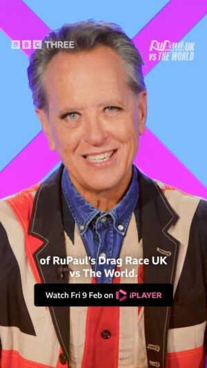 Richard E. Grant Instagram - Fluttering our lashes at the first guest judge of the series 🥰 @richard.e.grant 

2 days to go... #DragRaceUK vs The World #iPlayer