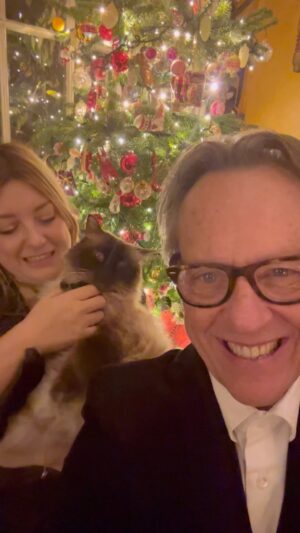 Richard E. Grant Instagram - Christmas tree is lit and trimmed! Happiness IS @oliviagranted 🎄❤️🎄❤️🎄❤️🎄❤️🎄❤️🎄