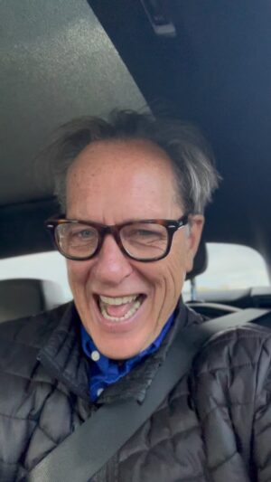 Richard E. Grant Instagram - Mad ol’ dog badly lypsync’s his way into the weekend strapped into the back of a motor!