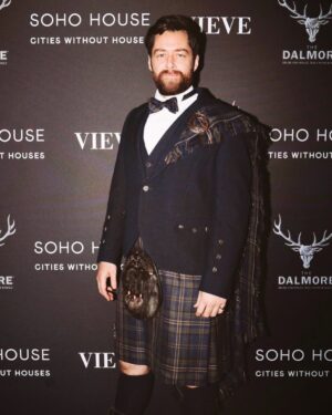 Richard Rankin Instagram - What a night. Thanks @sohohouse #citieswithouthouses @poppymurricane @brianmcewan_ for an epic Burns Supper! Huge thanks to @macgregorandmacduff for helping me out with this beautiful outfit. 📸 by camera wizard @jackmcnn