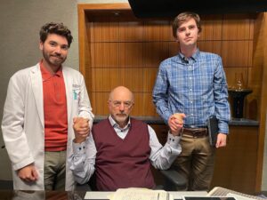 Richard Schiff Instagram - Help me up already @noahegalvin and @freddiehighmore  #monday #thegooddoctor #workworkwork