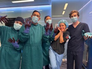 Richard Schiff Instagram - We take our bloody work very seriously #halloween