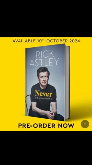 Rick Astley Instagram - Very excited to reveal the book cover of Never: The Autobiography ❤️ Hit the link in bio to order now!