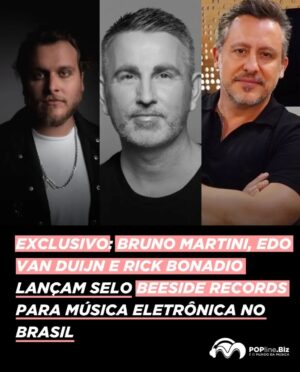 Rick Bonadio Instagram - 💽🎵 Com foco em House, Afro House, Techno e Tech House, o DJ e produtor musical Bruno Martini, junto ao empresário holandês Edo Van Duijn e o produtor e CEO da gravadora Midas Music Rick Bonadio, lançam o selo @beesiderecords. 

O primeiro lançamento do selo, “Static”, é a faixa de Bruno Martini com a DJ e cantora brasileira LAAU, com previsão de lançamento nas plataformas digitais em 06 de junho. 

O Beeside Records conta com a parceria da FUGA, distribuidora holandesa que capacita empresas de música independentes. 

Confira todos os detalhes acessando o nosso site: POPline.Biz (link na bio, nos stories e destaques “News”)!