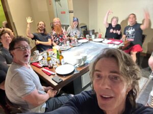 Rick Springfield Instagram - The birthday that never ends! Out to dinner with Philly’s own the Hooters @hootersmusic and our road crews. A great night with good people! #robhyman @ericbazilian @daviduosikkinen #johnlilley @fransmithjr