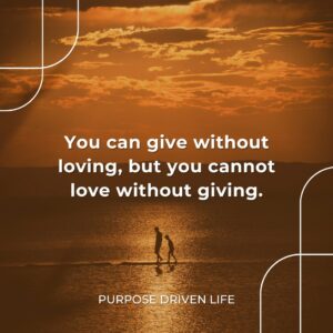 Rick Warren Instagram - Love means giving up—yielding my preferences, comfort, goals, security, money, energy, or time for the benefit of someone else.

Learn More: http://purposedriven.com
#PurposeDrivenLife