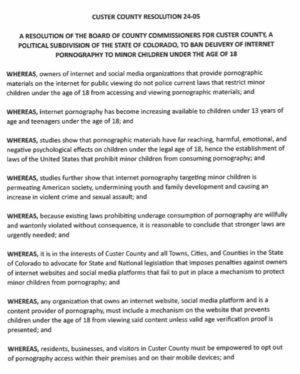 Ricky Schroder Instagram - Congratulations to Custer County Colorado for becoming the 1st County in our Nation to require Internet & Cell Service Providers to provide an “Adult Content Off Switch” for its Residents. April 5-6 ALL Colorado counties will have the opportunity to support this and get the “Adult Content Off Switch” Question on the Ballot for Coloradans  to Vote on this November. Come on Colorado…Stand Up to the Blue Hair Cult.