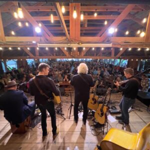 Ricky Skaggs Instagram - Ricky Skaggs & a few members of Kentucky Thunder are pictured playing live in Luckenbach, Texas, last weekend at the Third Annual Luckenbach Bluegrass Festival for the third year in a row! Mighty fine, fellas!

📷: Russell Carson