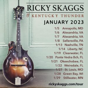 Ricky Skaggs Instagram - Hello 2️⃣0️⃣2️⃣3️⃣! Ricky Skaggs & Kentucky Thunder are on the road this month bringing great music to you! 🎻🪕Go to rickyskaggs.com/tour for more details. 

📷: @81crowe
.
.
.
.
#rickyskaggs #kentuckythunder #bluegrassmusic #ontheroad #countrymusic #ontour