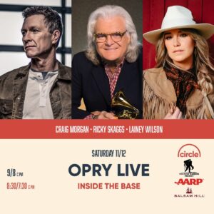 Ricky Skaggs Instagram - Join us this Saturday, November 12 to watch the livestream of the @opry Live on @circleallaccess with performances by Ricky Skaggs, @cmorganmusic & @laineywilsonmusic!
.
.
.
.
#circleallaccess #oprylive #grandoleopry #opry #rickyskaggs #laineywilson #craigmorgan #countrymusic