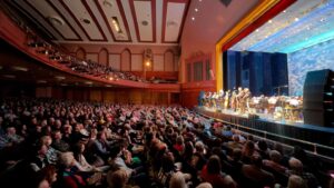 Ricky Skaggs Instagram - Here’s Ricky Skaggs & Kentucky Thunder playing with the @wssymphony on Feb. 3 to a sold out crowd! The second photo includes Sharon White singing a duet with Ricky Skaggs! 

📷 @81crowe 
.
.
.
#winstonsalem #winstonsalemsymphony #rickyskaggs #sharonwhite #countrymusic #bluegrassmusic #symphony #winstonsalemnc