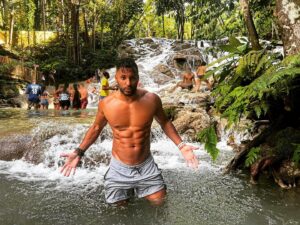 Ricky Whittle Instagram - Chasing waterfalls 😍🙌🏾🙏🏾🇯🇲 
It’s Been too long #Jamaica ❤️Great to get back and catch up with the family. 
Never turn down a chance of spending every minute with friends and family. We chase dreams and possessions, we value ‘likes’ and ‘followers’ but the real goal and treasure in life is time with those we love. Never lose sight of that and we will all live a successful life. 
As the main man #bobmarley said ‘the greatness of a man is not in how much he aquires but in his integrity and his ability to effect those around him positively’ 
‘Some people are so poor, all they have is money’
True riches can be attained by any one of us. Enrich your lives with friends, family , interests and nature. Don’t tie your happiness to material things, they can be taken from you, I guess family and friends can too so make memories not regrets. Spread that love and light. Positivity breeds positivity 🙏🏾🙌🏾💪🏾❤️🇯🇲 #jamaica #dunnsriverfalls  #family #positivity #positivevibes #happyplace #downtime #mothernatureisanartist #nature