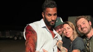 Ricky Whittle Instagram - Where do you start? What a great ride with an incredible group of peeps❤️🙌🏾 #LandofBad 🎥
Casting directors #maryvernieu #michellewadebyrd put together a band of brothers and sisters with crazy chemistry. Director @superswift was one of the reasons I did this movie, check his previous work and you’ll see why, man is a visual genius🔥the script is fire from @davidfrigerio I was hooked from page 1,love these dudes👏🏾 an awesome line up of producers who arnt just talented in their field but great people (we all should know that’s rare and these peeps were wonderful) #michaeljefferson #markfasano #ariannefraser #debglover #jaredpurrington #traceyrobertson #traceyviera the production team,Judy Georgia Hannah Sam that guided me to and through the whole process and then home safely. Accounts, catering😜Ari Jordan Sahel in transport,Amy and Leno,all at base camp,our awesome costume dept,hair and makeup that kept me warm/cool and highly entertained🤣 the awesome crew who have to be the funniest and most relaxed crew I’ve ever worked with, soooooo much banter and fun yet worked their socks off on a incredibly physically demanding project💪🏾 Weapons training team Paul jock Potts Kinney. The beautiful indigenous family that started our journey by blessing our production❤️🙏🏾 Victoria Christie janette Alice and all at @langhamgoldcoast for my beautiful stay❤️and of course my reps #nate #elizabeth #gavin #lev #gersh #dentonbrierly #ginsburgdanielskallis special mention @ruthannefrigerio #rockie #kir 
Just a huge Thankyou to the many names and departments that arnt on camera but put so much into making these projects,pre /during and post production. It’s impossible to name everyone but know I’m so grateful to you all for an incredible experience that I can’t wait to share with fans out there #landofbad @landofbad.movie #action #thriller #movie #2023 #grateful #australia #goldcoast #butwhymalemodels 🤣🤷🏾‍♂️😎