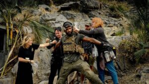 Ricky Whittle Instagram - Sometimes it takes a village 😝🎥🎬 
A lot goes into creating and it starts way before we get on camera. Scripts,Pre and post depts,incredible hard working crews. Fantastic casting from #MichelleWadeByrd & #MaryVernieu .What a great group of lads we have,so much fun and talent running around the jungle here down under. We are blessed with an incredible director in @superswift ,what a eye he has. @davidfrigerio the genius with the script. I don’t think I’ve seen a fitter DOP in @agustinclaramunt 🔥Man and his team are getting incredible shots, I can’t wait for y’all to see them. Big love to this squad here putting #Bishop together on set 🙏🏾🎬 @landofbad.movie #LandofBad #movie #action #thriller #australia #goldcoast #grateful #Gersh #natesteadman #elizabethwiederseim #dentonbrierley #gavindentonjones #levginsburg #squad #ittakesavillage
