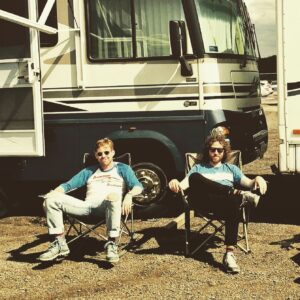 Ricky Wilson Instagram - Happy Birthday @simonrix 
Here we are on one of our many camping trips. 🏕 🎈