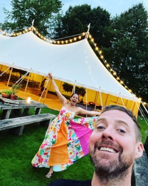 Ricky Wilson Instagram - A huge thanks to the @thecanvastentco for not only the prettiest tent in the whole wide world but also honoured the deposit we put down about 4 years ago. Thank you for the roof over our dancing and for being so brilliant. Proper Marquee-smiths. Xxx