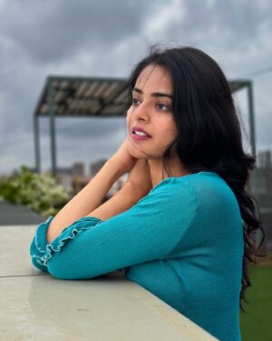 Riddhi Kumar Instagram - Blue is the warmest color 🌧️⚡️