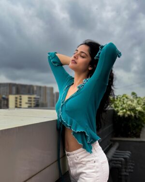 Riddhi Kumar Instagram - Blue is the warmest color 🌧️⚡️
