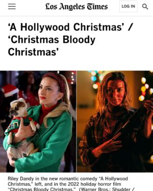 Riley Dandy Instagram - It’s called balance, baby. 

A Hollywood Christmas on @streamonmax 

Christmas Bloody Christmas on @shudder @primevideo