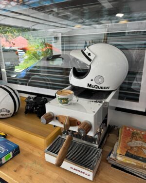 Riley Harper Instagram - 1. Garage essentials. @lamarzoccohome linea Micra for the mid day caffeine boost, the new @bellhelmets x @stevemcqueen Moto 3 helmet, some vintage playboys because a garage isn’t complete without a few of those, some titliest balls that I’ll probably lose this week, my Pentax 67 and one of my prints on from Monaco historique. 
2. Got my triumph back from @helloengine just before Rhodes arrived. This was the maiden voyage last week. We put back on the stock bars - I love the sweep on them for daily cruising.
3. Afternoon hangs on the balcony. Letting Rhodes listen to the birds and taking her outside as much as possible. 
4. Walker just being Walker sitting under his favorite olive tree. 
5. Yesterday was my first time leaving the house in a week. Went to the range and hit some balls. Tested out my new @footjoy Limited edition Red Clay Premiers. Also grabbed a new rangefinder pouch from @aclgolf x @sentinelgolf.us to go on my @jones_sports_co bag.
6. Floyd and Rhodes just hangin. The dogs really love her.
7. Weather has been amazing recently. We sat in the backyard with Rhodes and I made an Americano which really hit the spot. 
8. Got some samples from @houseofspoils of some of my new prints and some of my old ones to shoot some marketing material. @tedgushue ‘s print in my kitchen always making an appearance. 
9. We have a little hanging plant by our front door and every season this bird makes the same nest. Anyone know what I can do to protect the eggs so crows or other birds don’t come in and take them?
10. Rhodes enjoying her crib looking at my print of Portofino. Can’t wait to show her!