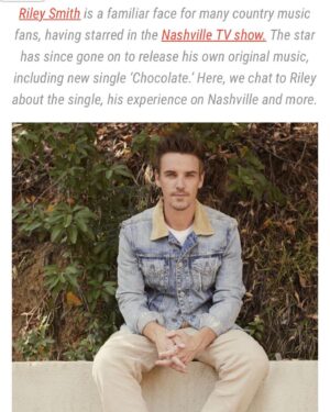 Riley Smith Instagram - I always love having a chat with my UK friends. And a big thank you to 
@offtherecord_uk for sitting down with me to talk about my new release ‘Chocolate’. I sincerely appreciate the love and support!
🙏🍫🇬🇧