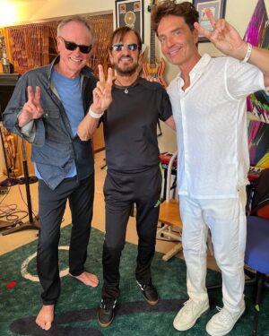 Ringo Starr Instagram - What a great day I had with the one and only Richard Page and the other one and only Richard Marx Peace and love my brothers thanks for helping me on my record peace and love, Ringo. 😎✌️🌟❤️🎶🥦🌻🌈🎼🍒☮️
