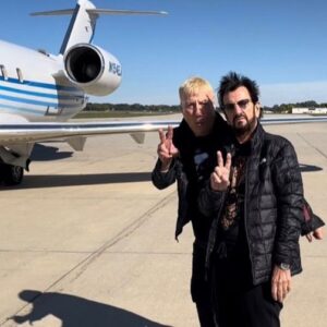 Ringo Starr Instagram - Gregg and Ringo on the tarmac heading for the next gig thank you thank you Toronto I send you peace and love. ✌️🌟❤️🎶🍒🎵✈️🌈☮️
