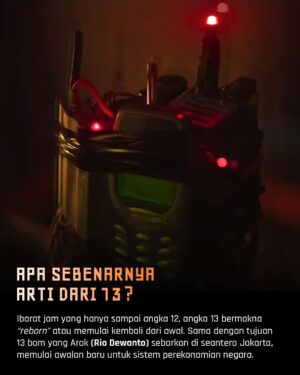 Rio Dewanto Instagram - Bukan sekedar angka acak. Angka 1⃣3⃣ dipilih sesuai dengan tujuan yang mau Arok (@riodewanto) tuju 👊⁣
⁣
Siap-siap jadi saksi ledakannya di bioskop tanggal 28 Desember! ⁣
⁣
#13BomdiJakarta⁣
#13BomdiJakartaFilm⁣
#28DesemberdiBioskop⁣
#FilmActionIndonesiaTerbesarTahunIni