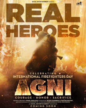 Ritesh Sidhwani Instagram - This #InternationalFirefightersDay, we celebrate the unsung heroes who risk their lives to save ours. Get ready for #Agni, a tribute to their valour. #ComingSoon

@pratikgandhiofficial @divyenndu @jitendrajoshi27 @saietamhankar @saiyami @justudit @kabir_shah_actor @rahulpdholakia @faroutakhtar @kumohanan @kassimjagmagia @vishalrr @roo_cha @thesaranfiles @imanojchouhan @excelmovies @my_bmc #FirefightersofIndia