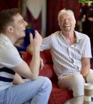 Riyadh Khalaf Instagram - Some shots from my interview with @richardbranson at the 40th birthday of @virginatlantic in @vegas. Can’t wait to share some of the hilarious and inspirational stories from the man who made it happen against all odds ✈️ (📷: @_adamgerrard_)