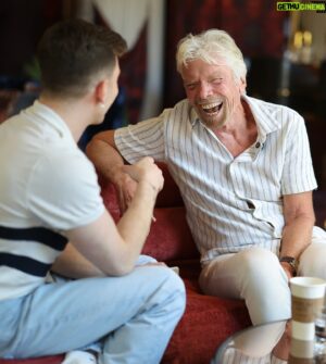Riyadh Khalaf Instagram - Some shots from my interview with @richardbranson at the 40th birthday of @virginatlantic in @vegas. Can’t wait to share some of the hilarious and inspirational stories from the man who made it happen against all odds ✈️ (📷: @_adamgerrard_)