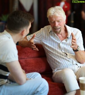 Riyadh Khalaf Instagram - Some shots from my interview with @richardbranson at the 40th birthday of @virginatlantic in @vegas. Can’t wait to share some of the hilarious and inspirational stories from the man who made it happen against all odds ✈️ (📷: @_adamgerrard_)