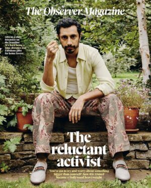Riz Ahmed Instagram - Some interviews you do just for the trousers. Thanks @obsmagazine   @znali. Link in stories. #Encounter is on @amazonprimevideo now. 

———

Stylist: @julieragolia 
Photos: @dannykasirye
Words: Tim Lewis
Groomer: @tarahmakeup